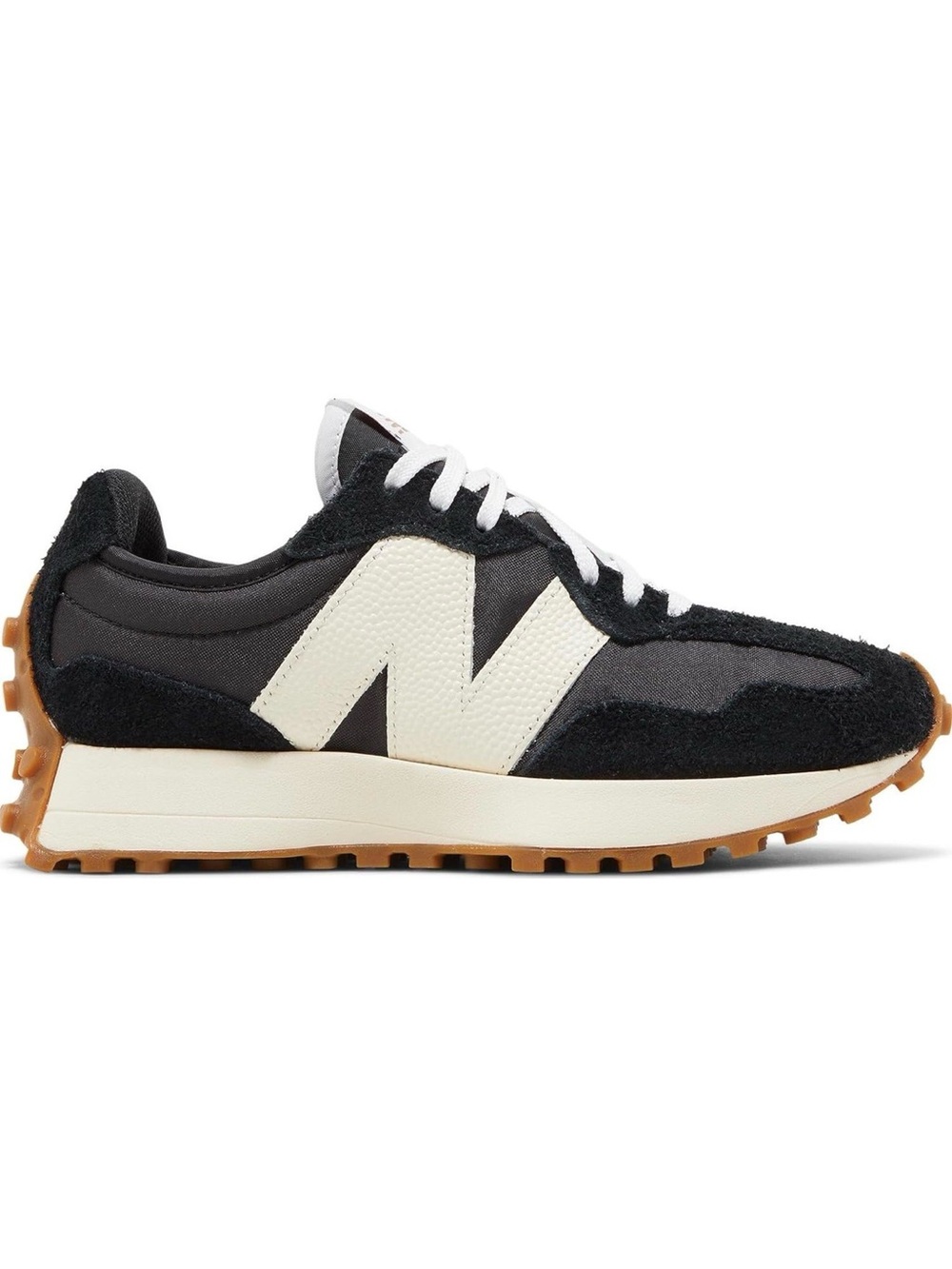New Balance Black, White & Gum Retro Runner Sneakers - Picture 4 of 5